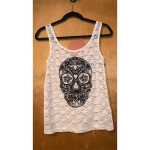 Lace Sugar-skull Tank